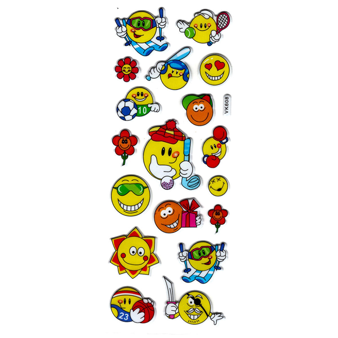 Sticker Kabartmalı Stiker Defter, Planlayıcı Komik emoji (vk608) 16x7 cm