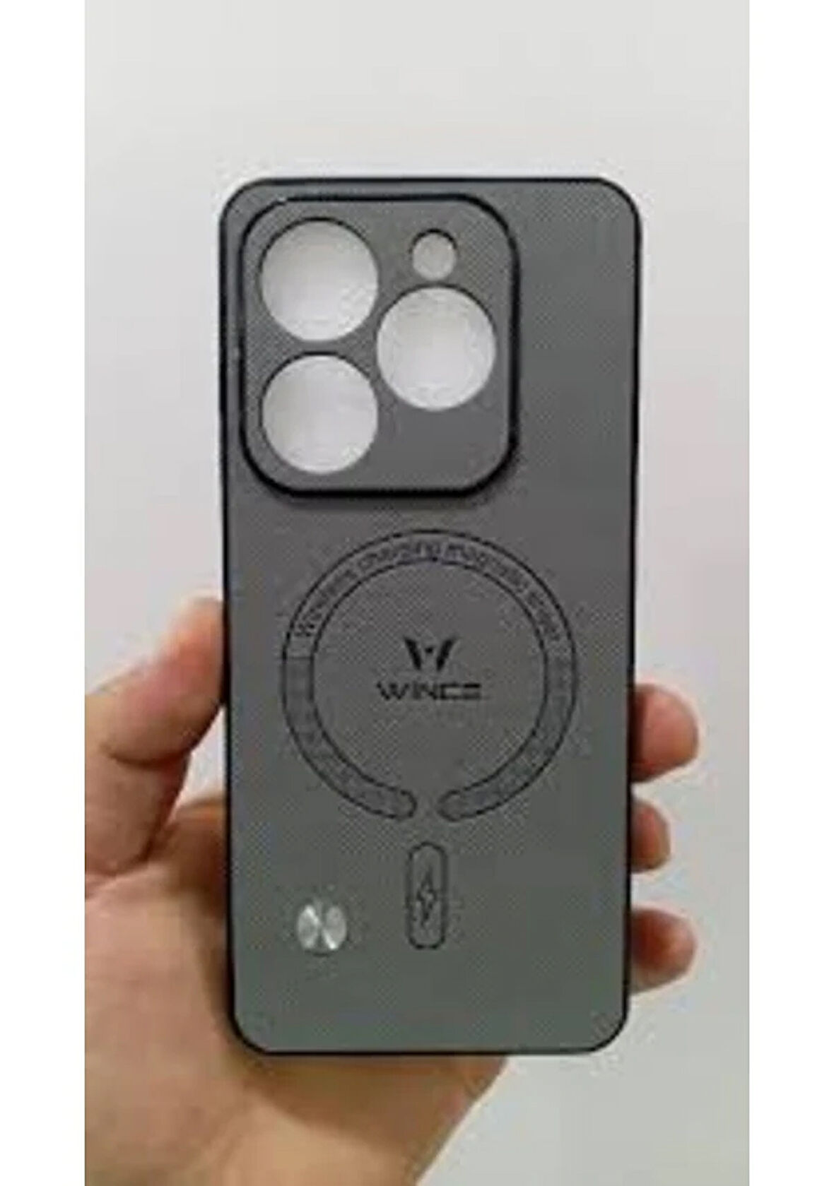 İPHONE 16 PRO UYUMLU WNCE SÜET KILIF GRİ
