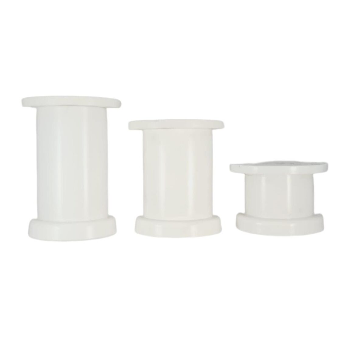 8 CM 50 LİK PLASTİK BEYAZ YUVARLAK AYAK ( 4ADET)