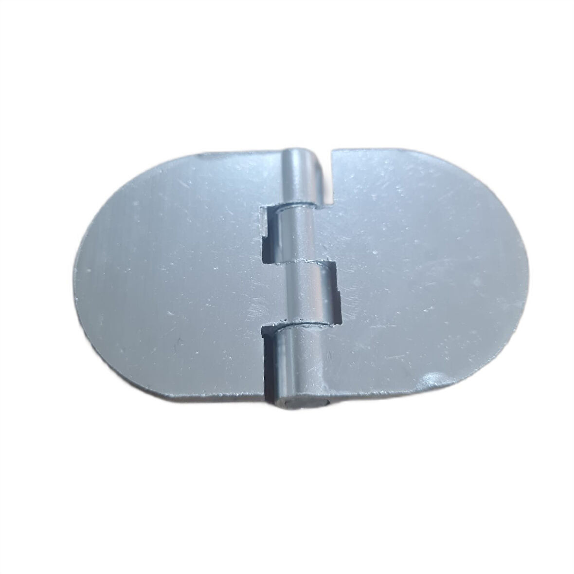 Yaprak Menteşe Oval Alüminyum Gümüş Renk 40x68 mm | 3,3 mm Kalınlık | 5 Adet