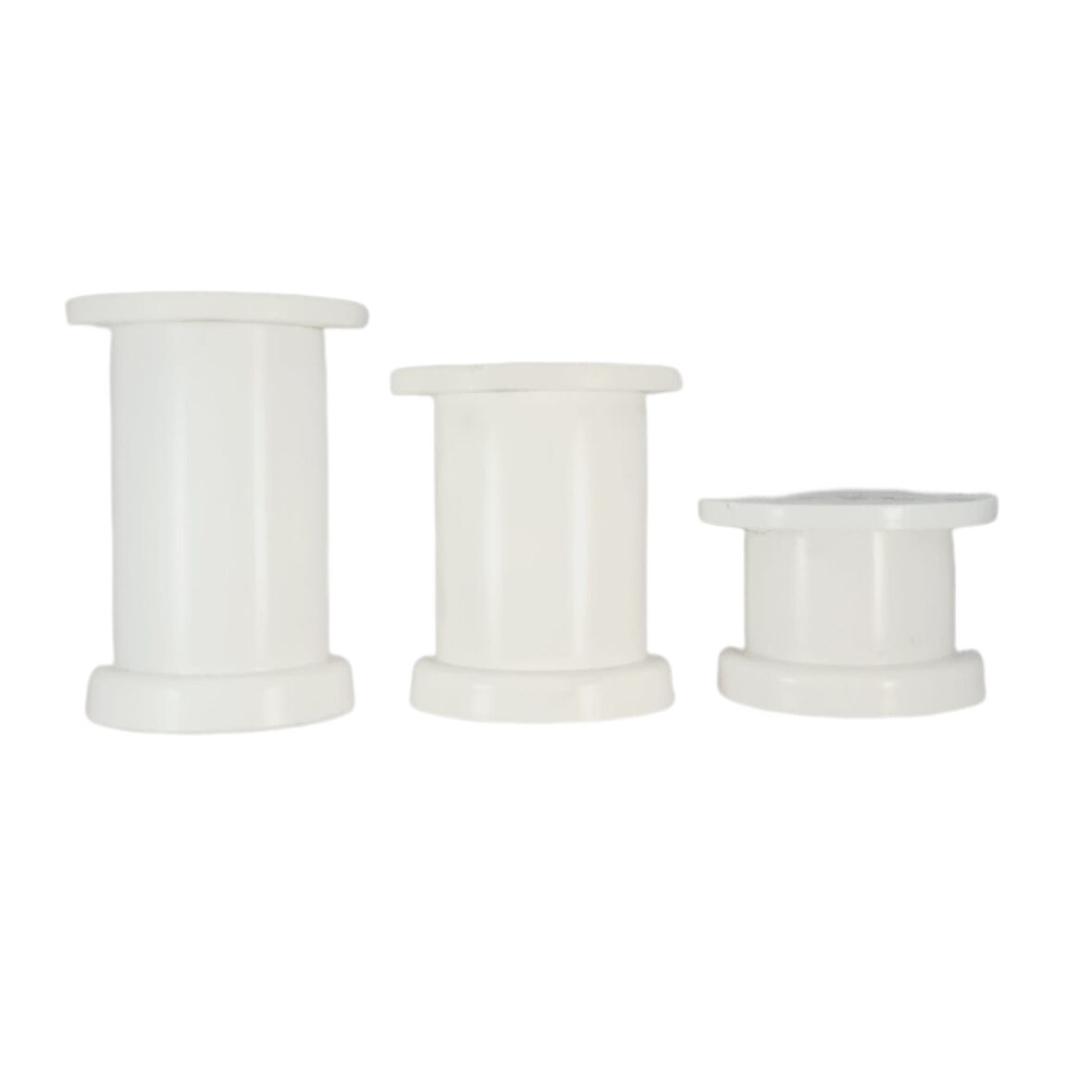 Plastik Beyaz Yuvarlak Ayak 50’lik 12 cm | 4’lü Mobilya Ayak Seti