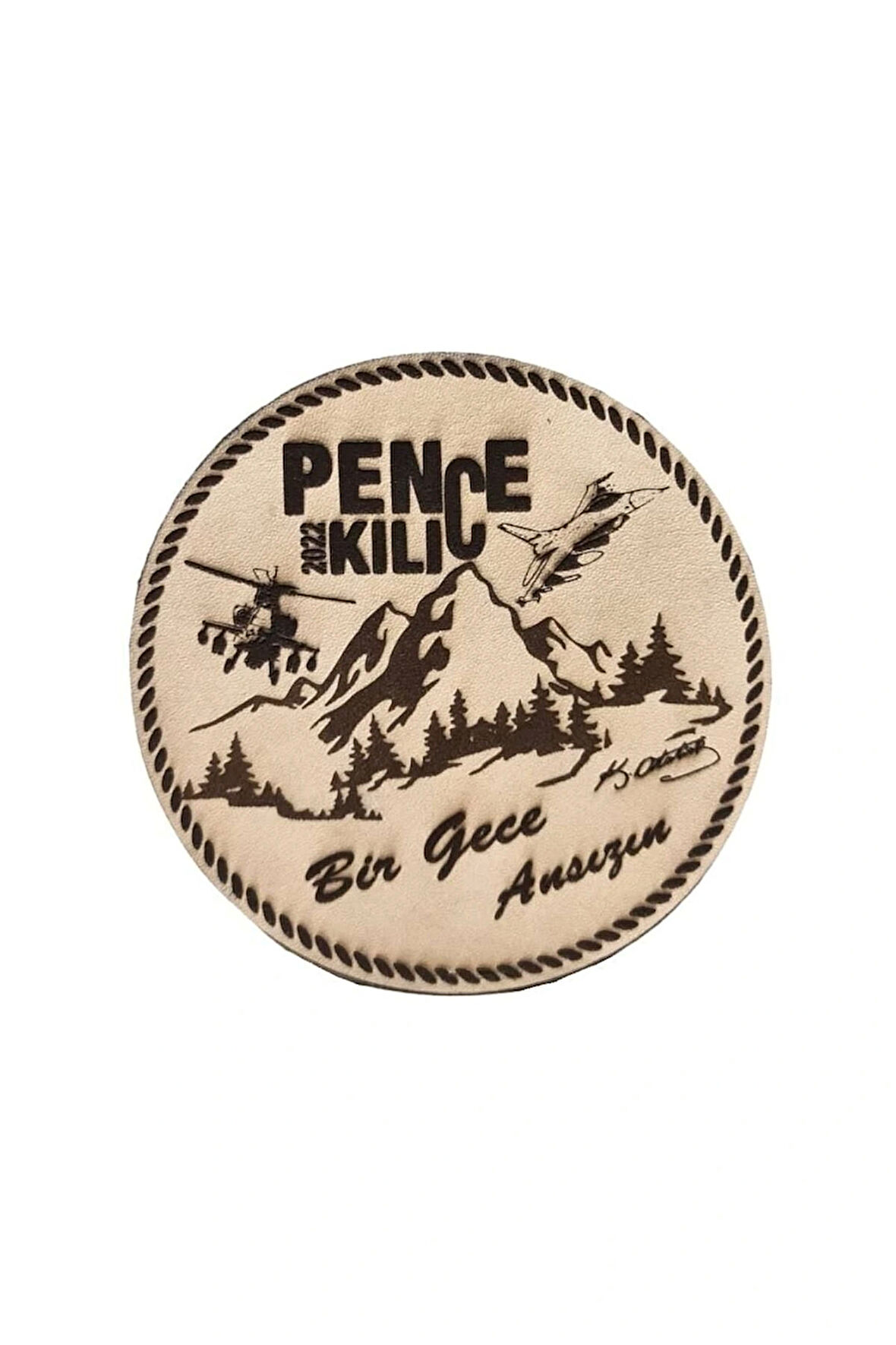Pençe Kiliç Harekati - Deri Peç - Arma - Askeri Patch
