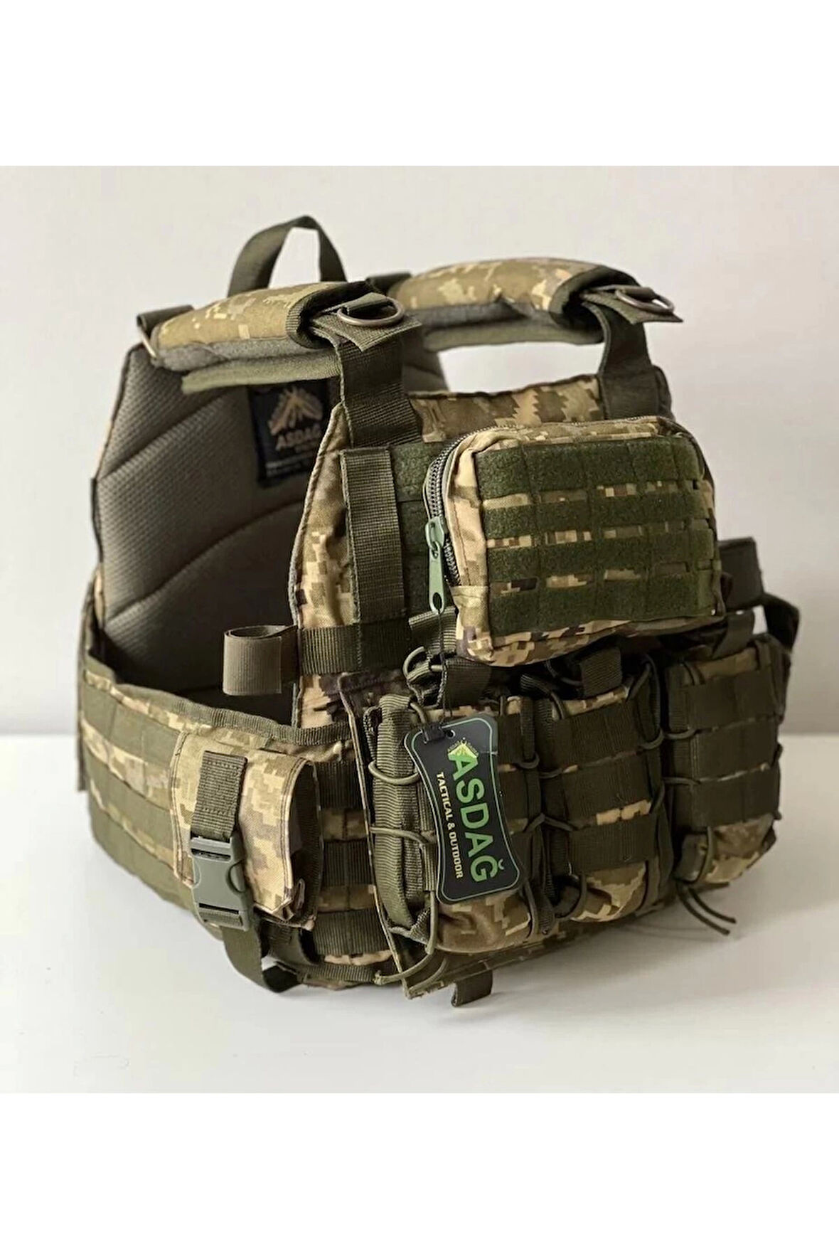 Haki Piksel (Pixel) Hücum Yeleği (Hızlı Serbest Bırakma Sistemli) HK33 Mpt76 MPT55 Ak47