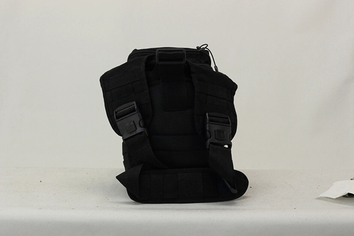 Outdoor Cordura Kumaş Çok Bölmeli Çapraz Yan Çanta Siyah