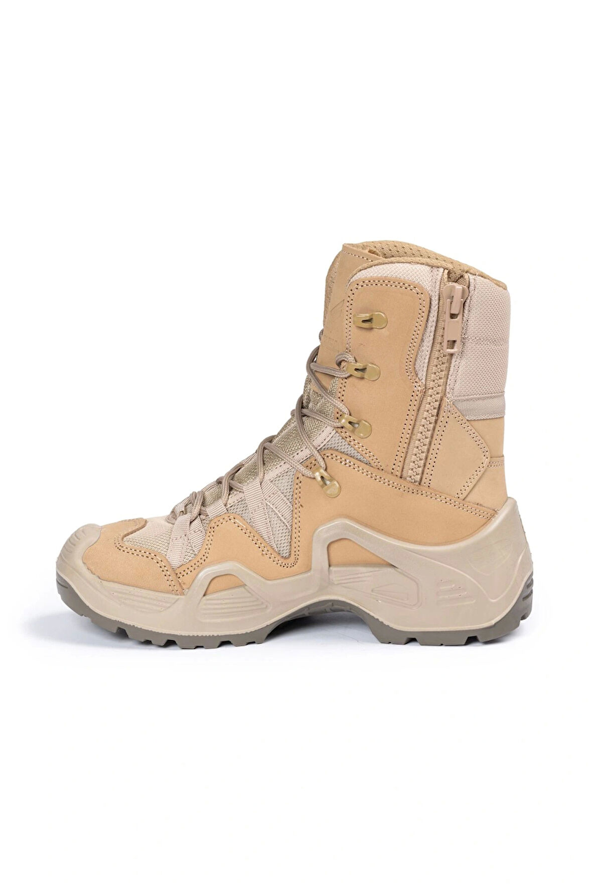 Unisex Bej Fermuarlı Outodor Askeri Bot M1491
