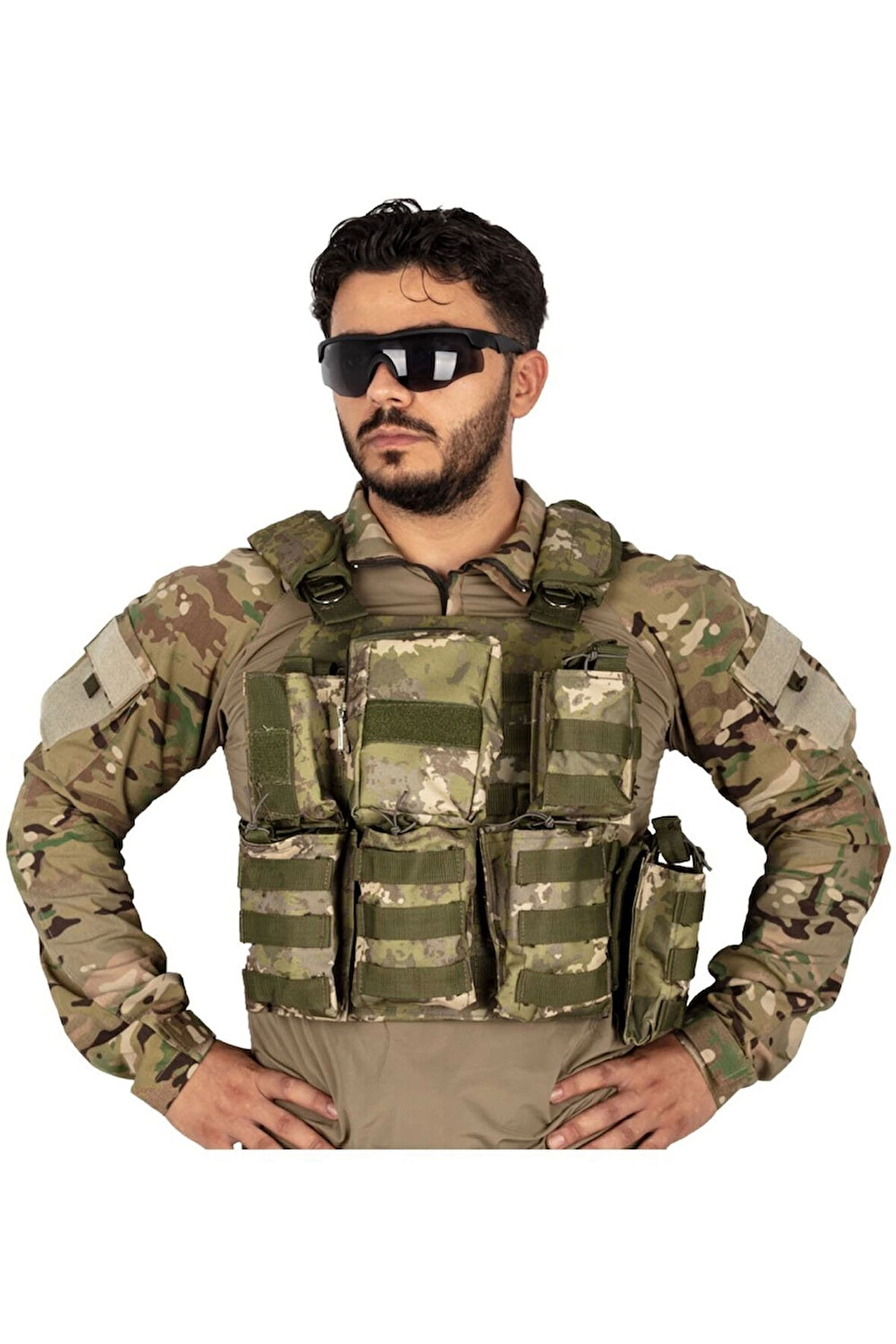 Yeşil Kamuflaj Hücum Yeleği