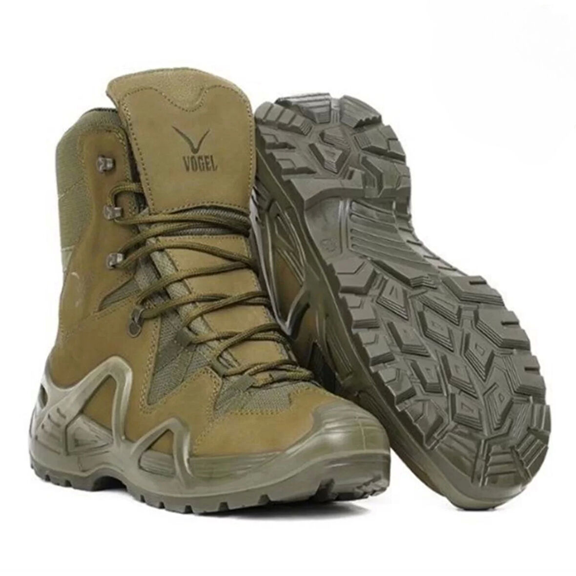 Vogel 1490 Uzun Waterproof Haki Asker Botu