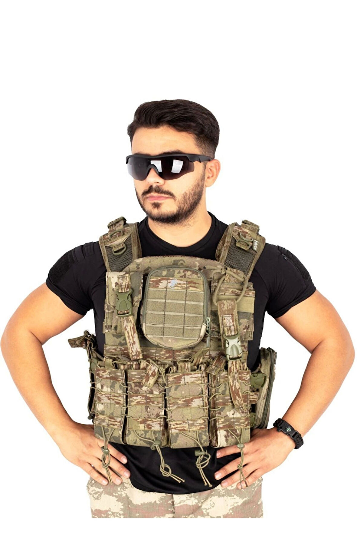 Tam Donanımlı Hücum Yeleği Haki Kamuflaj