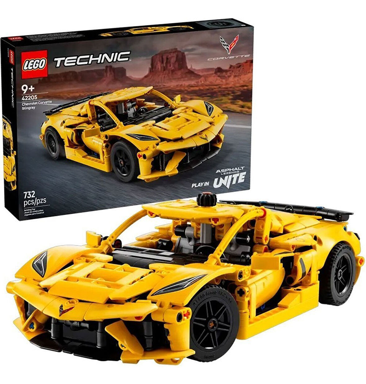 LEGO Technic Chevrolet Corvette Stingray 732 Parça +9 Yaş 42205