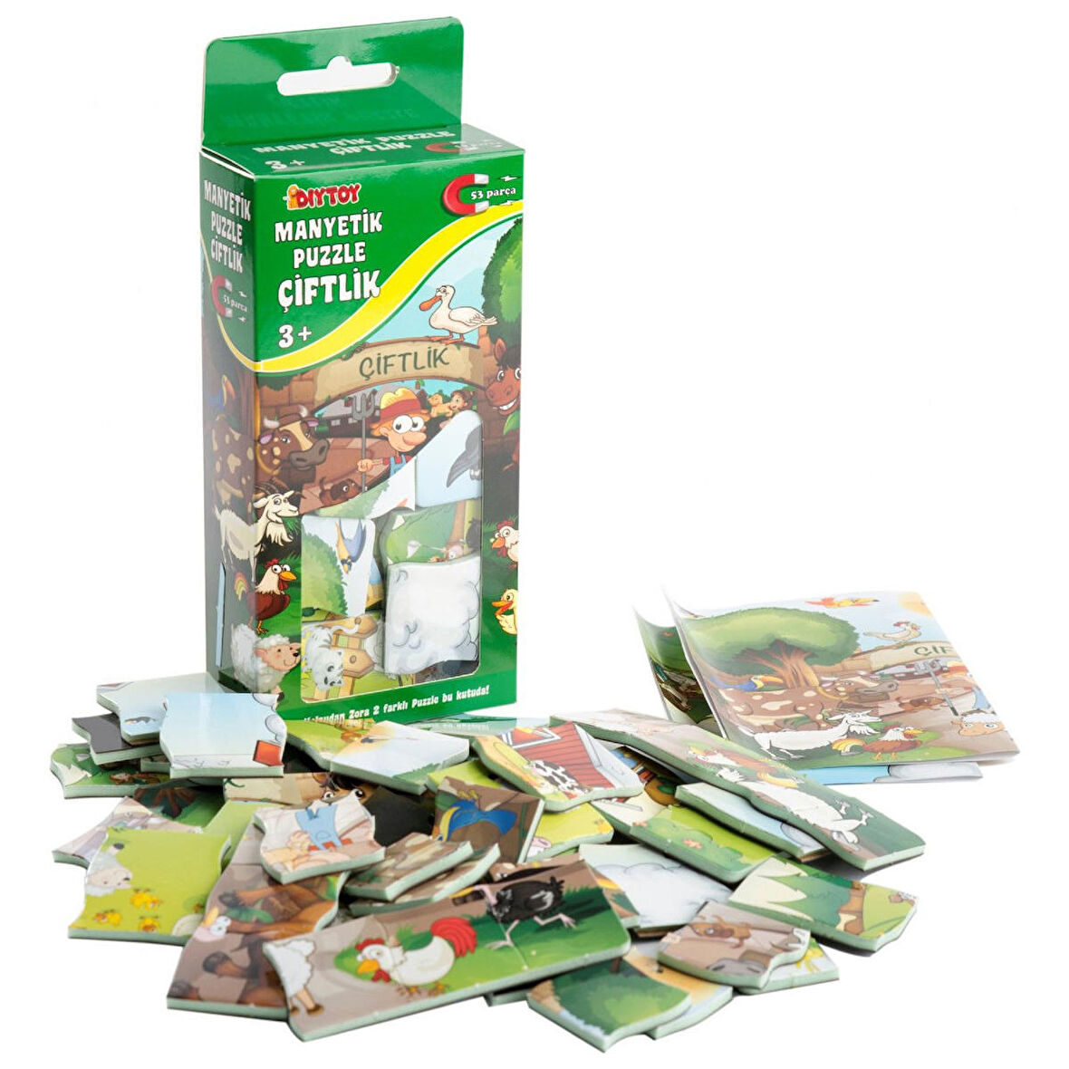 53 Parça Manyetik Çiftlik Puzzle Diytoy