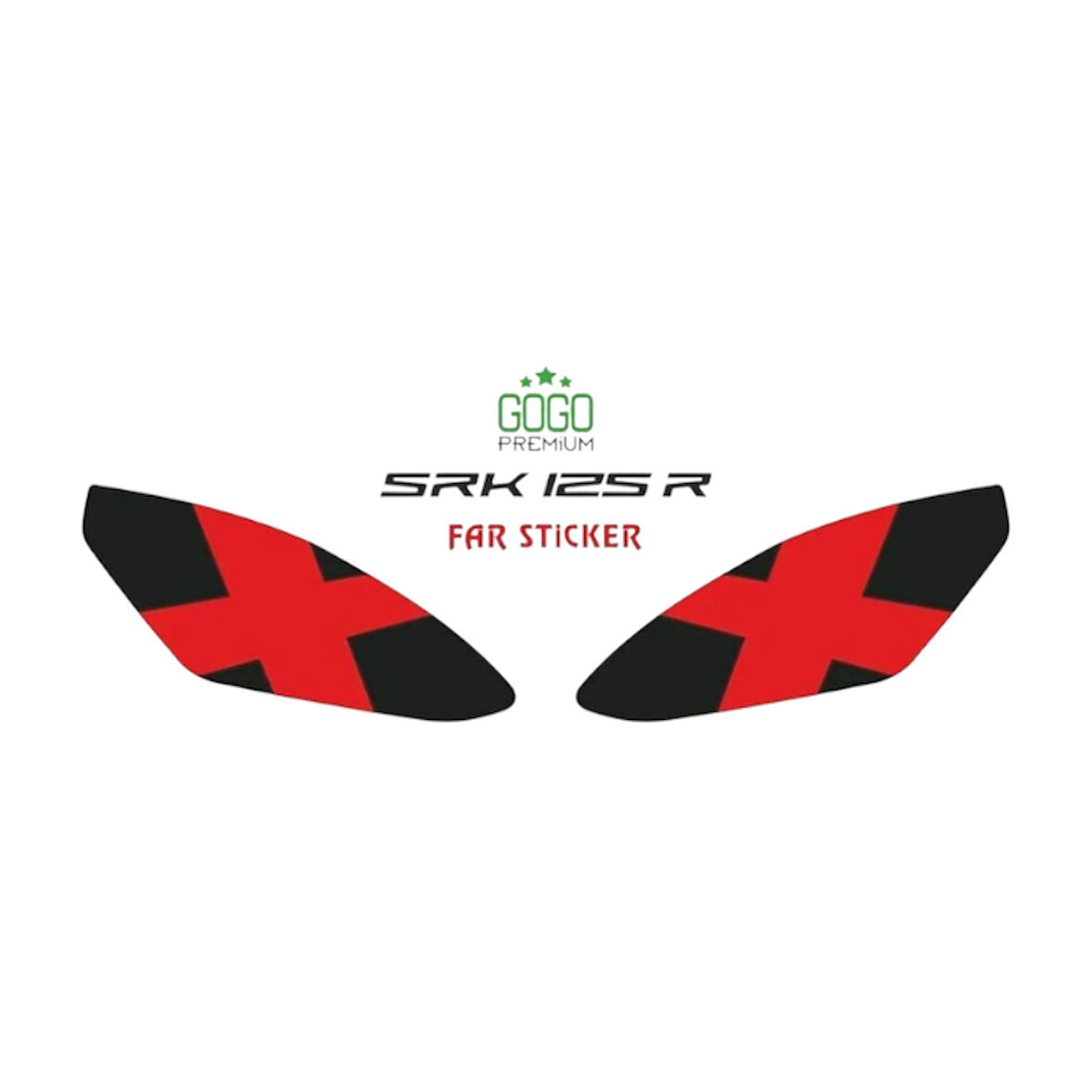 Gogo Far Sticker 005 X Kırmızı Rks Srk 125 R 2023-2025