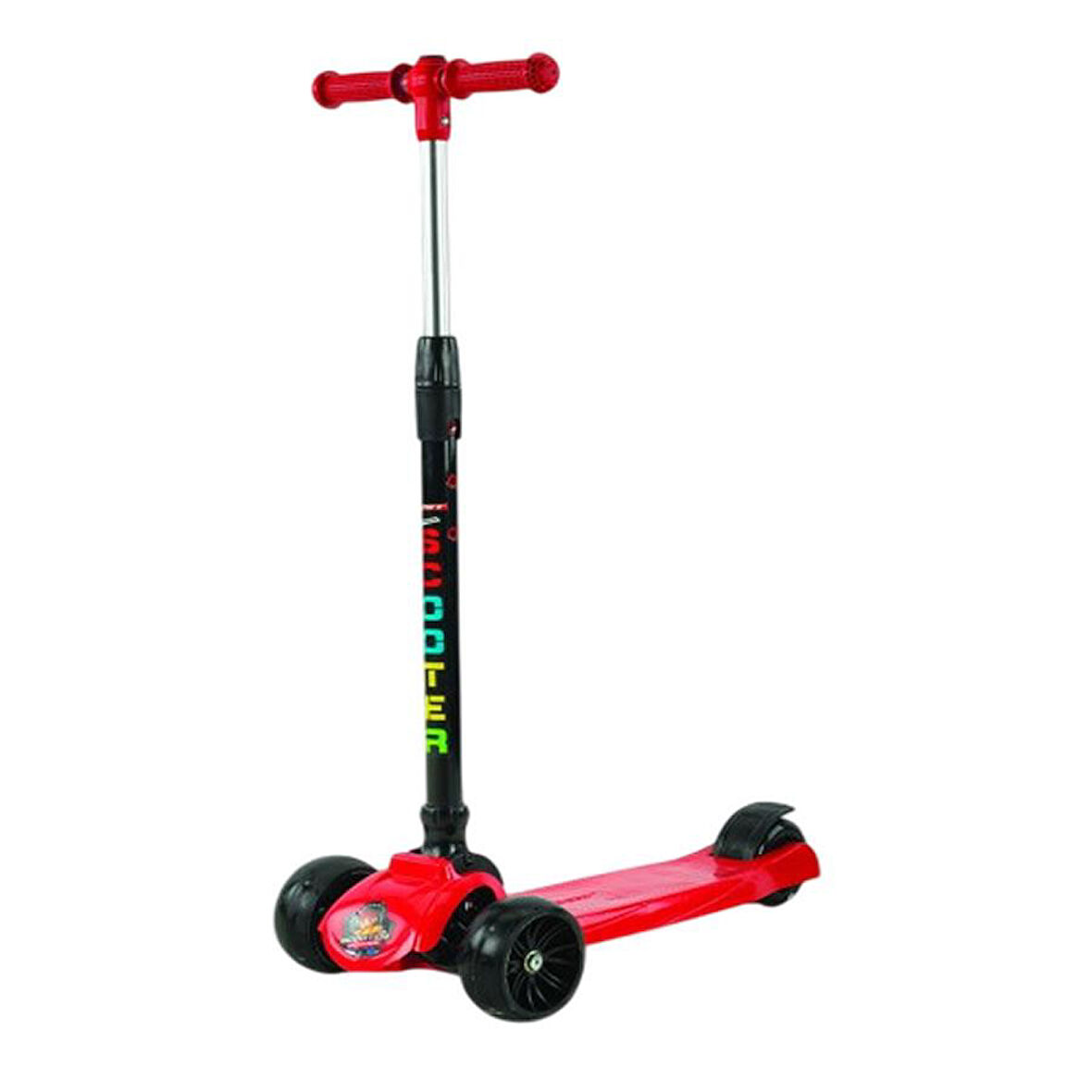 Ümit Power JY - H02 Kalın Teker Katlanabilir Işıklı Scooter Kırmızı