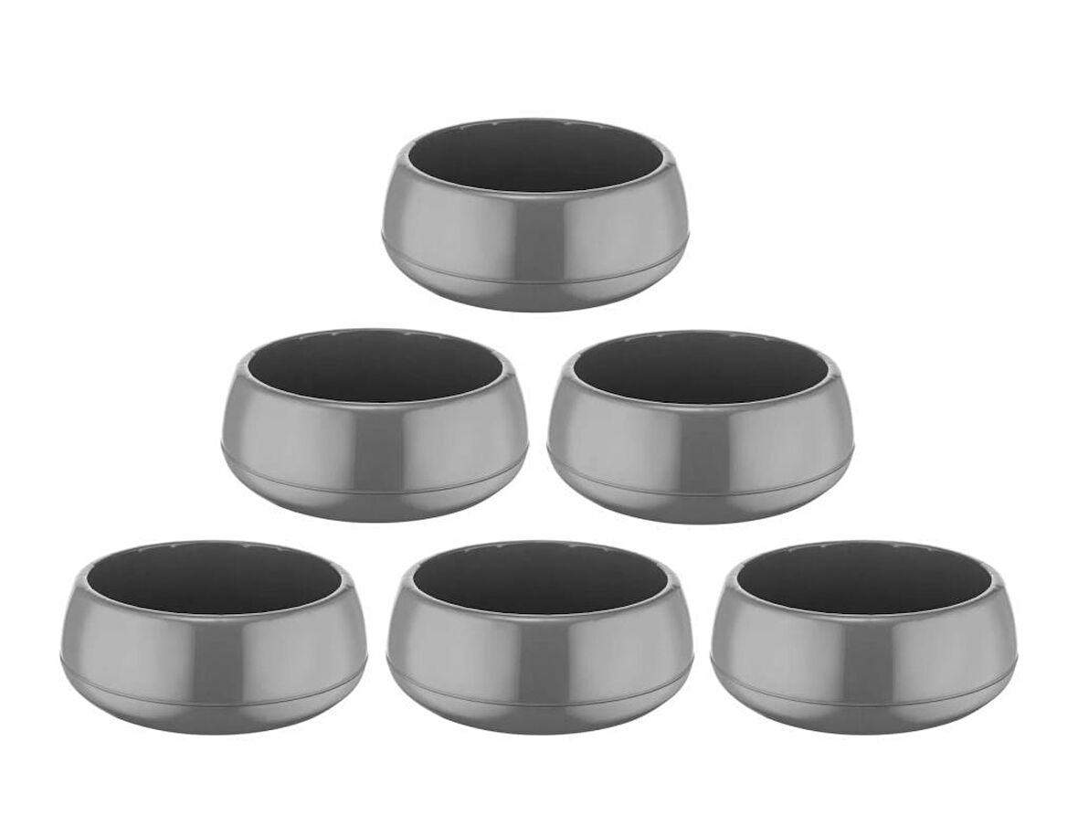 Omnipazar SO-EAS3 Elvan Arajman Sukulent Kaktüs Saksı 4.8 lt Antrasit 6 Adet