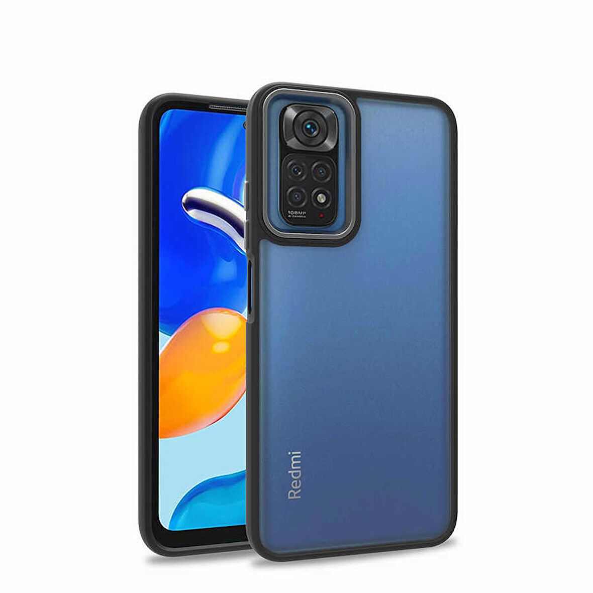 Gpack Xiaomi Redmi Note 12 Pro 4G Kılıf Flora Sert Silikon Arkası Cam Şeffaf