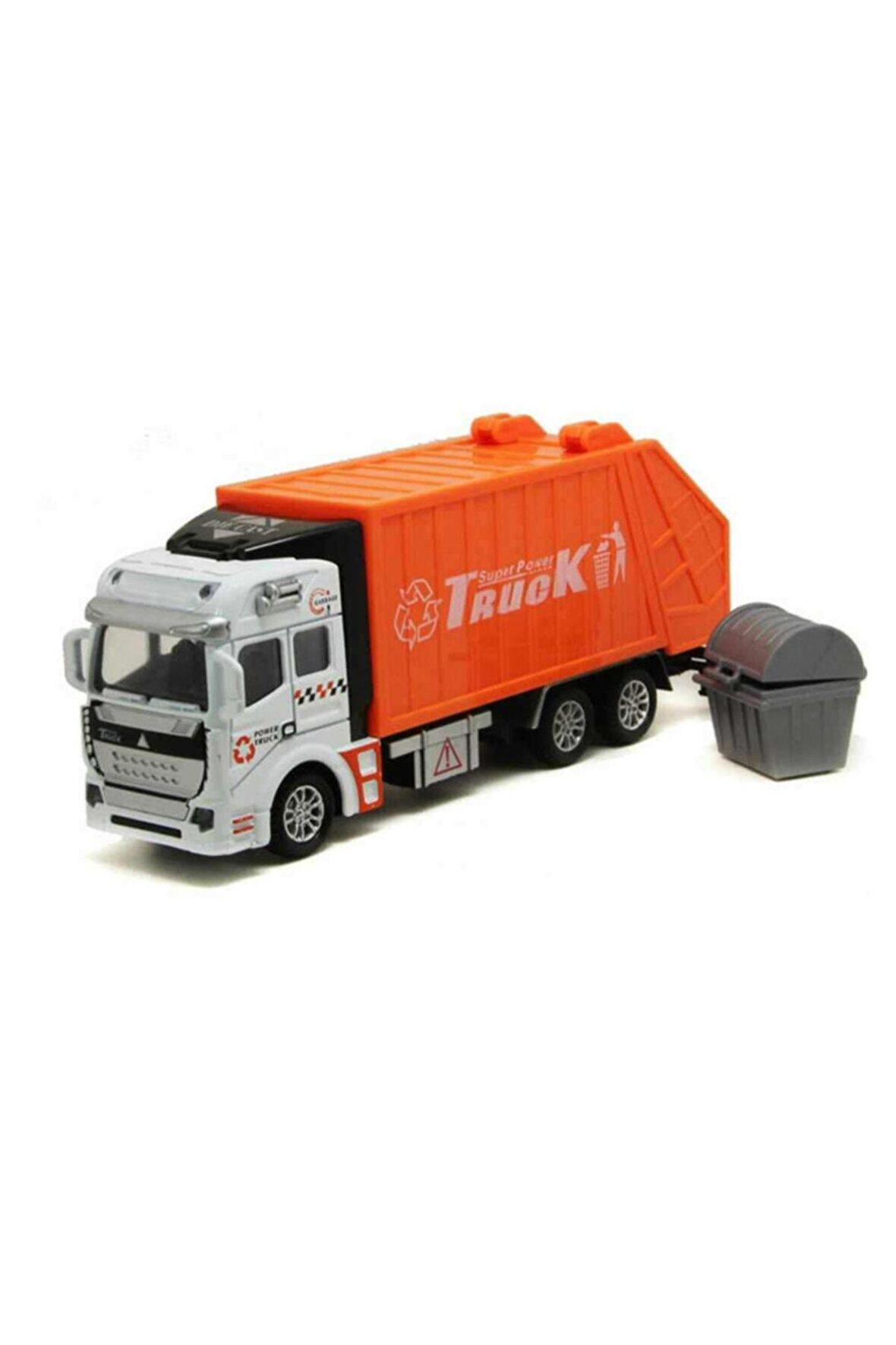 Çöp Kamyonu Metal Arka Açılır Diecast Çöp Bidonu Temizlik Aracı Oyuncak Çöp Kamyonu Oyuncak Kamyon