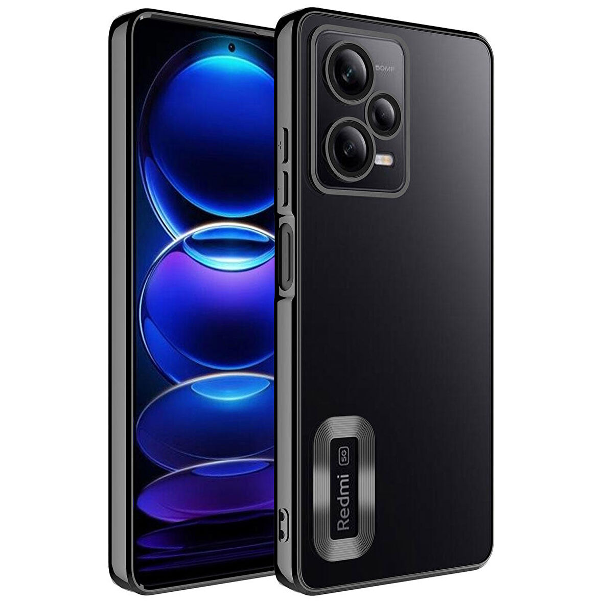 Gpack Xiaomi Redmi Note 12 Pro 5G Kılıf Logo Gösteren Kamera Korumalı Silikon