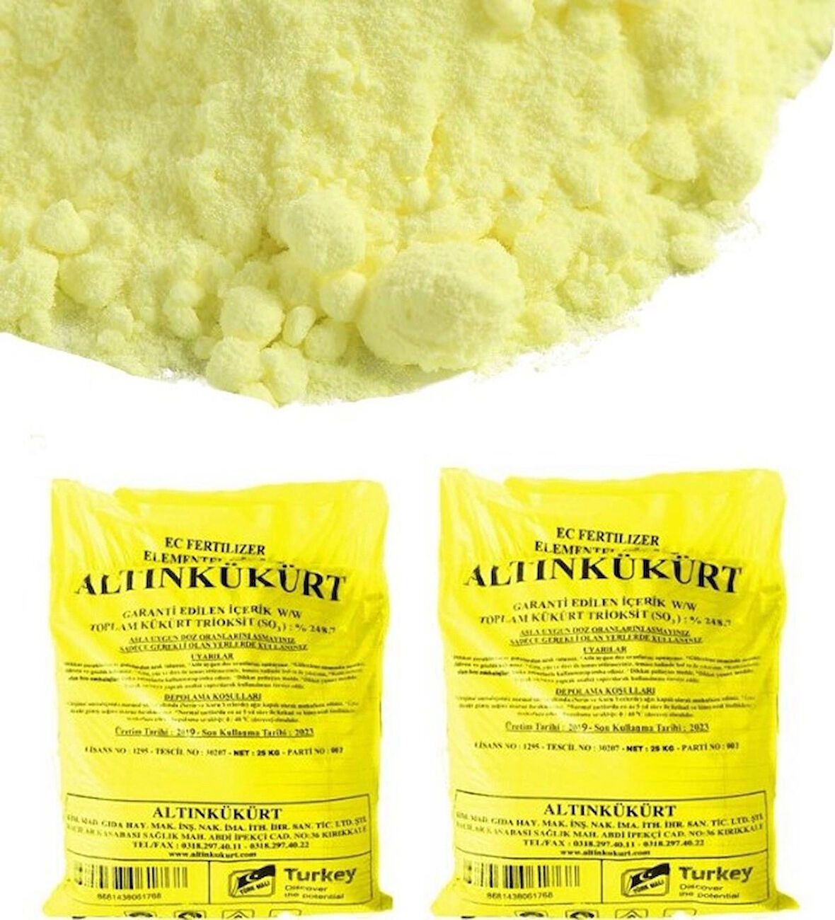 Yıldız Tohum Altın Kükürt Toz Kukurt Mantar Haşare Kükürtü 10 Kg