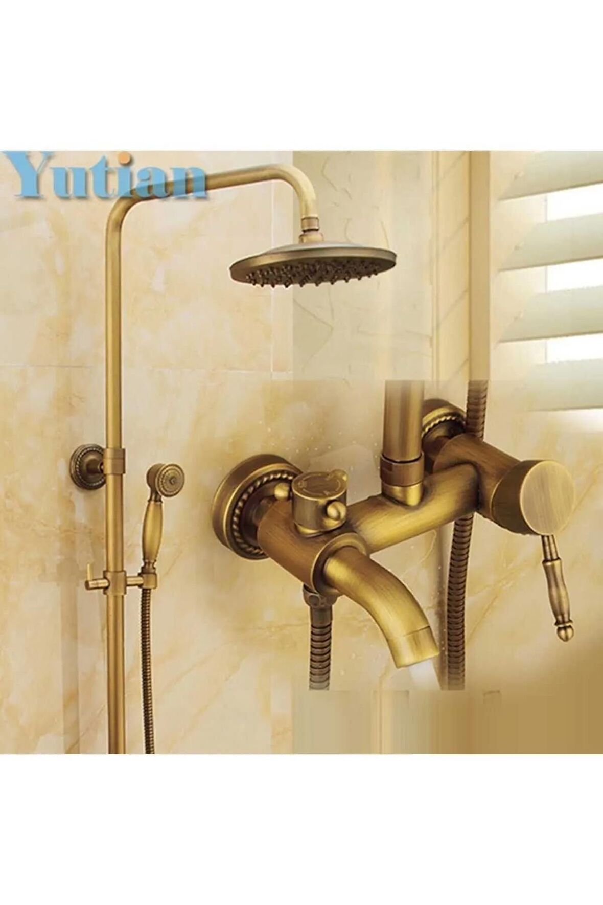 Banyo Bataryası Duş Seti Antik Renk Ithal Yeni Ürün 5 Yıl Garantili.
