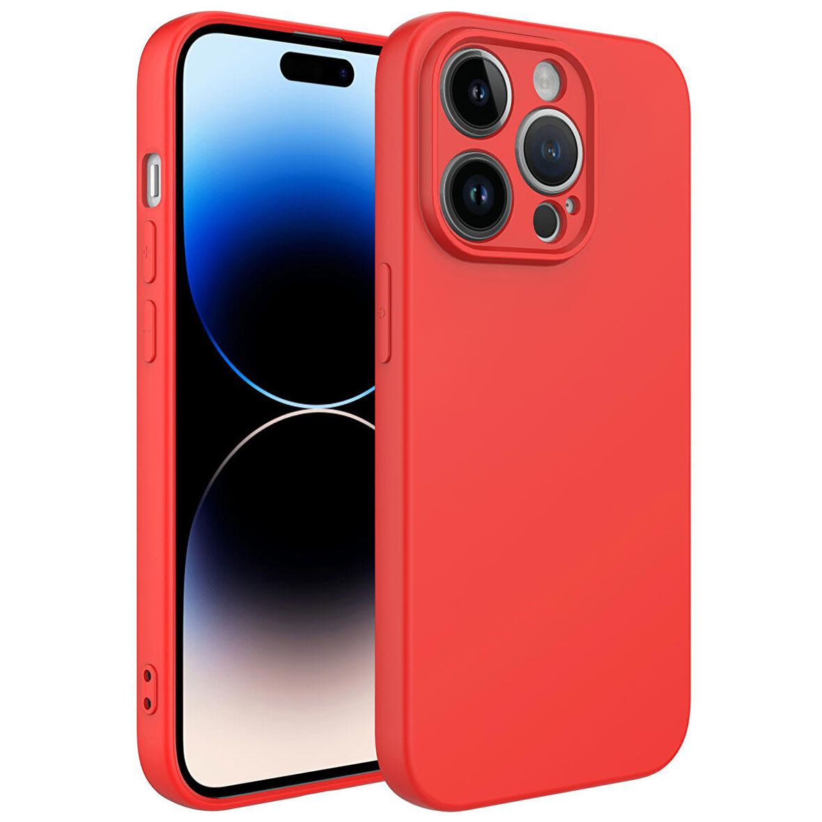 Gpack Apple iPhone 14 Pro Max Kılıf Mara Lansman Silikon Mat Soft İçi Süet