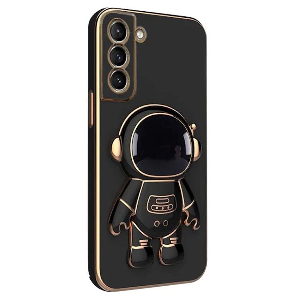 Gpack Samsung Galaxy S23 Plus Kılıf Kamera Korumalı Astronot Desenli Standlı Silikon