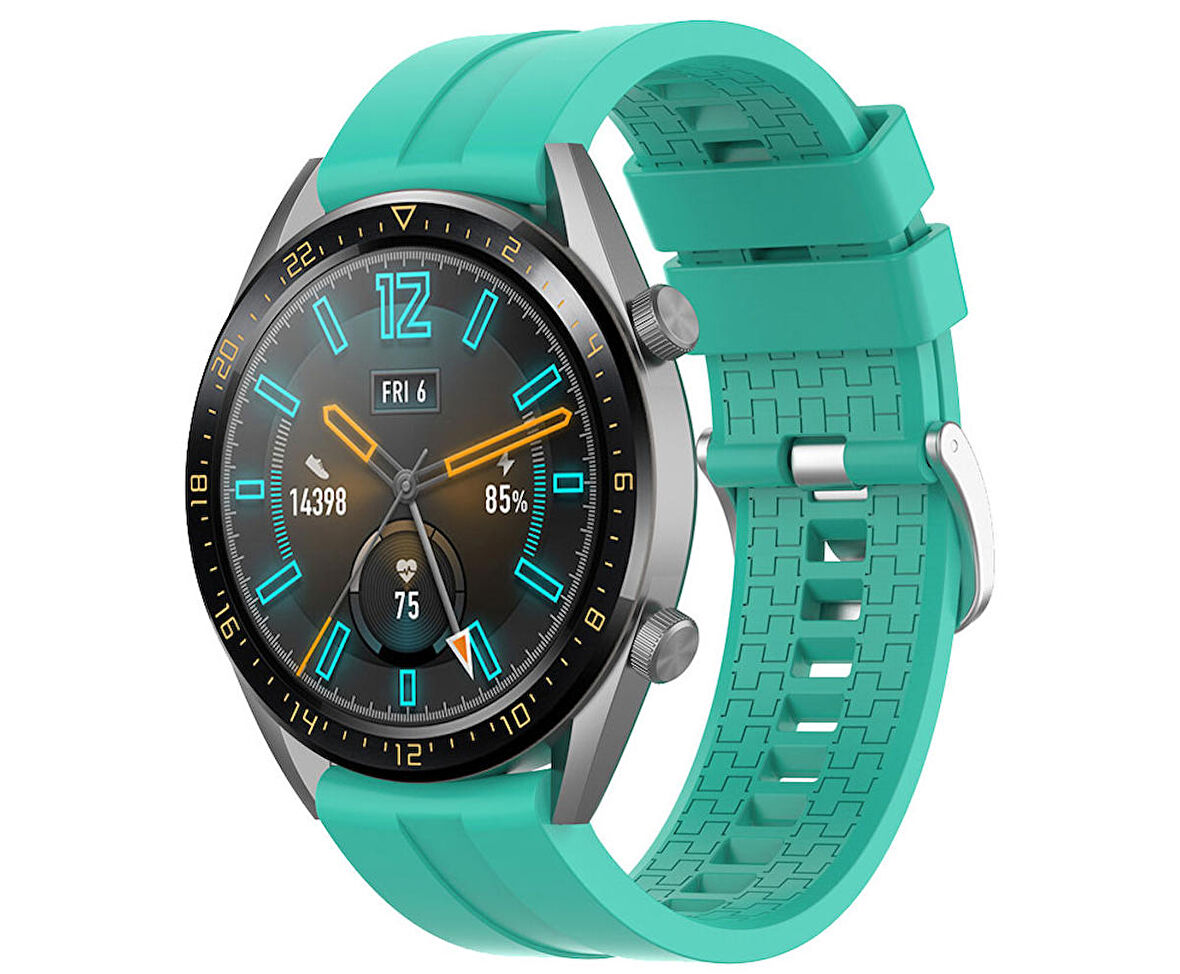 Megafox Huawei Watch 3 / Watch 3 Pro Uyumlu Silikon Kordon Spor Tasarım Suya Dayanıklı Bileklik