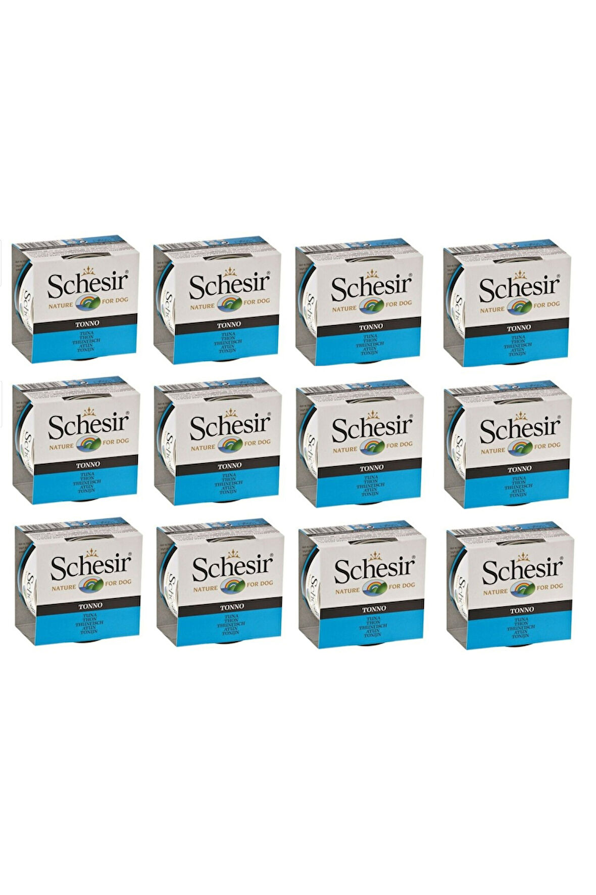 Schesir Ton Balıklı Köpek Konservesi 150 Gr. X 12 Adet