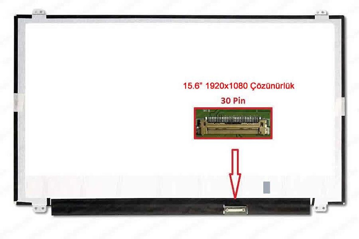 Asus K556UQ-XX557T 15.6" Slim 30 Pin FHD Notebook LCD Ekran Panel
