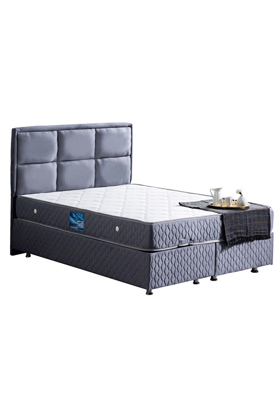 Grand Ikili Set, Çift Kişilik Baza Başlık Seti, Açık Mavi
