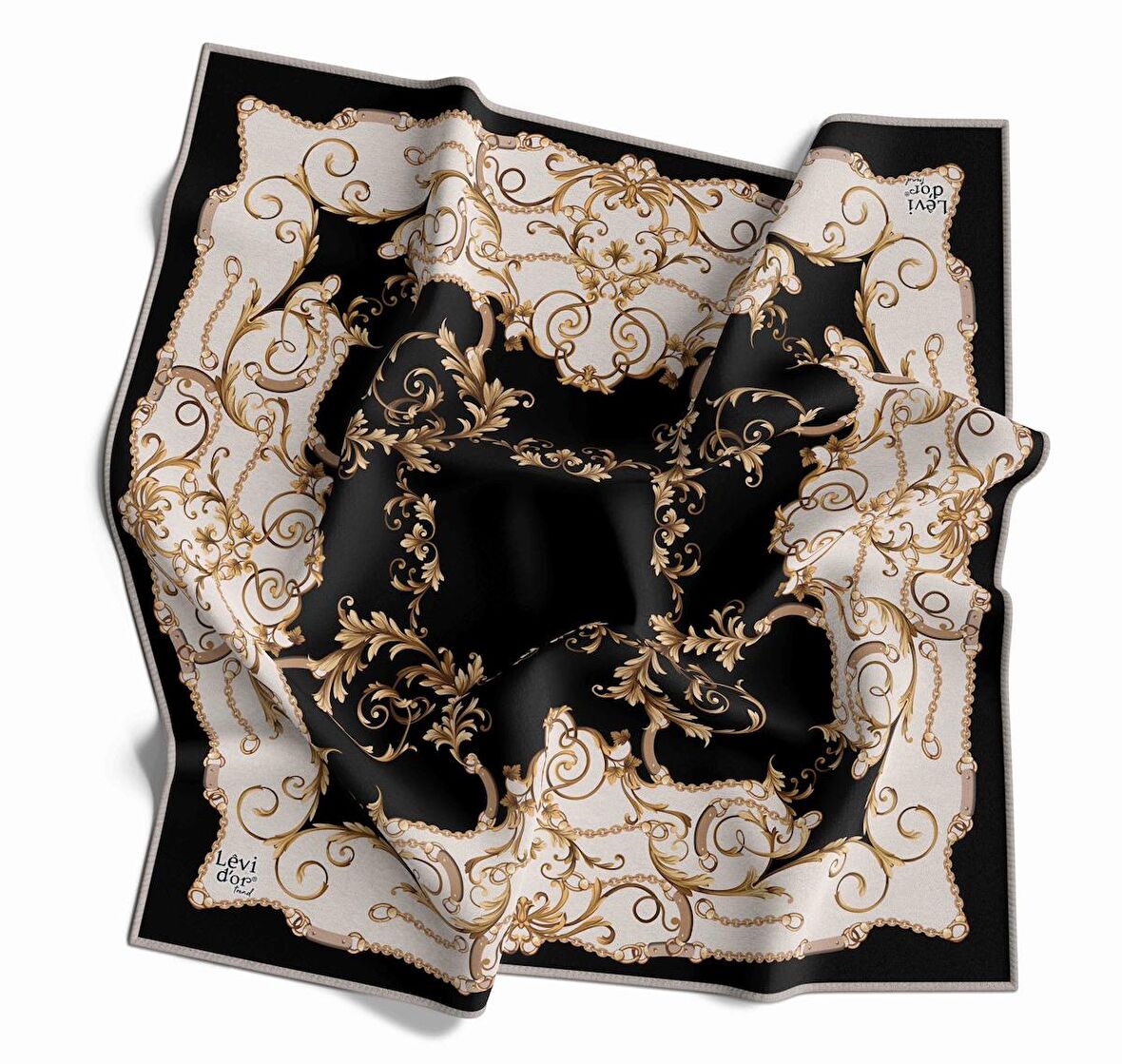 Alcanavm Levidor Twil Sarmal Desenli Eşarp