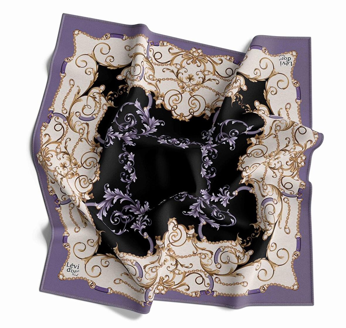 Alcanavm Levidor Twil Sarmal Desenli Eşarp