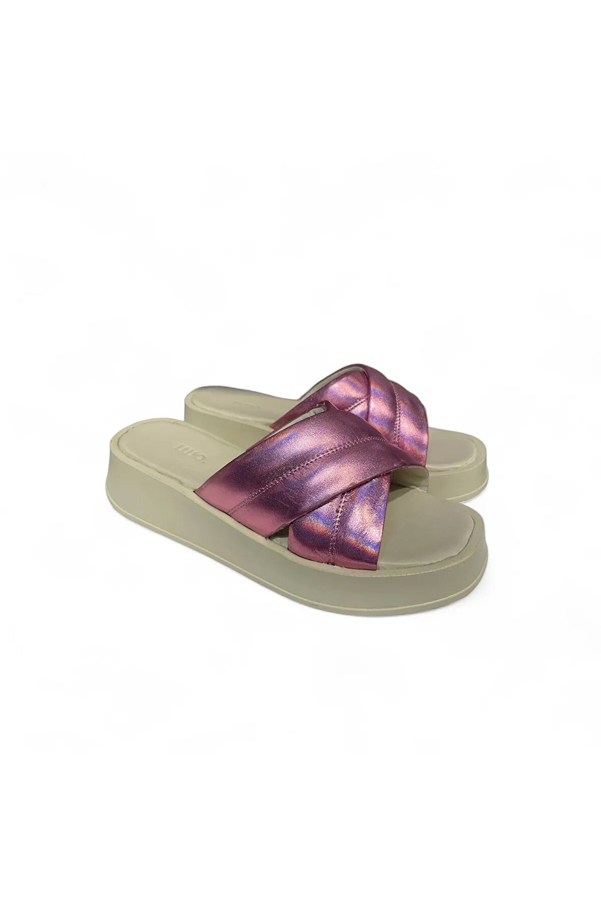 HAKİKİ DERİ TERLİK METALİK PEMBE
