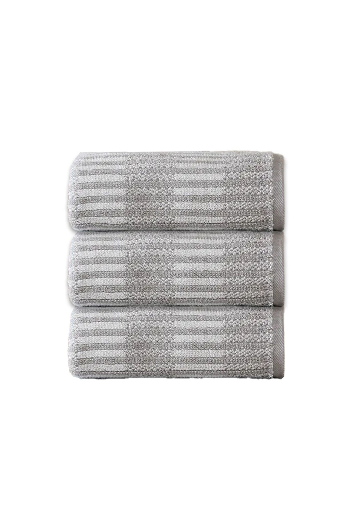 Özdilek Striscai 50x90 Cm El-Yüz Havlusu 3'lü Gri