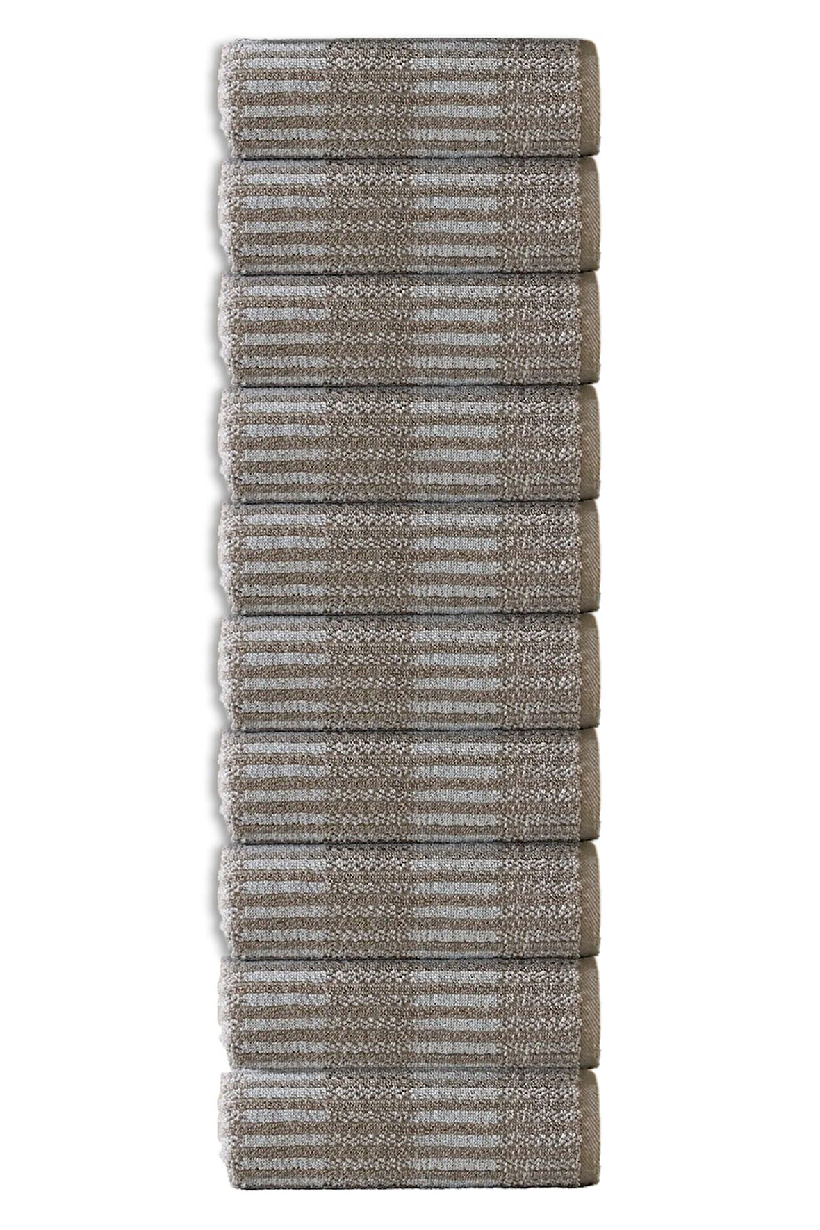 Özdilek Striscai 50x90 Cm El-Yüz Havlusu 10'lu Bej