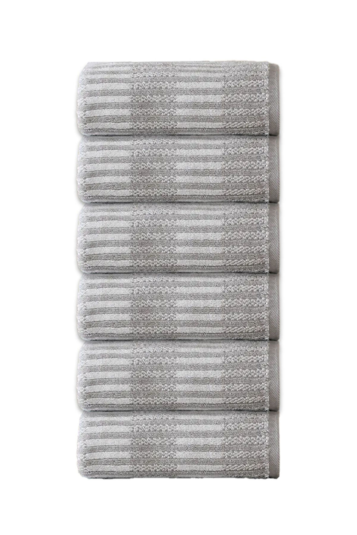 Özdilek Striscai 50x90 Cm El-Yüz Havlusu 6'lı Gri