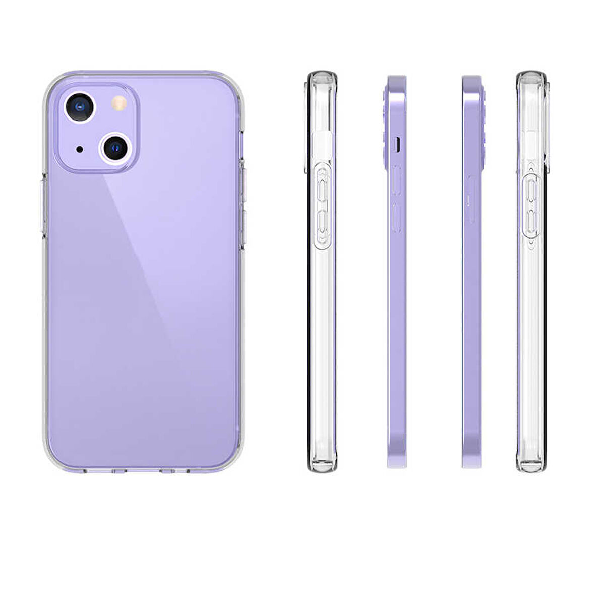 Apple iPhone 15 Plus Kılıf Şeffaf İnce Esnek Silikon Kılıf Zipax-Süper