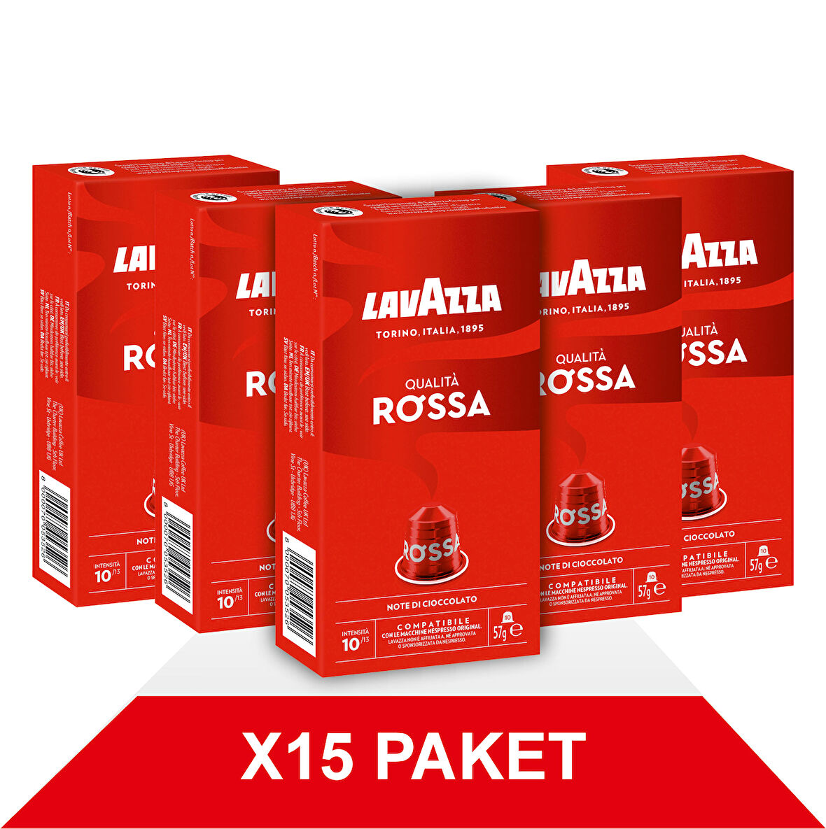 Qualità Rossa 57gr Nespresso® Uyumlu Alüminyum Kapsül x15