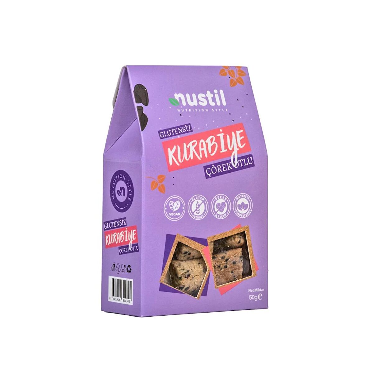 NUSTİL Glutensiz Çörek Otlu Kurabiye 50g