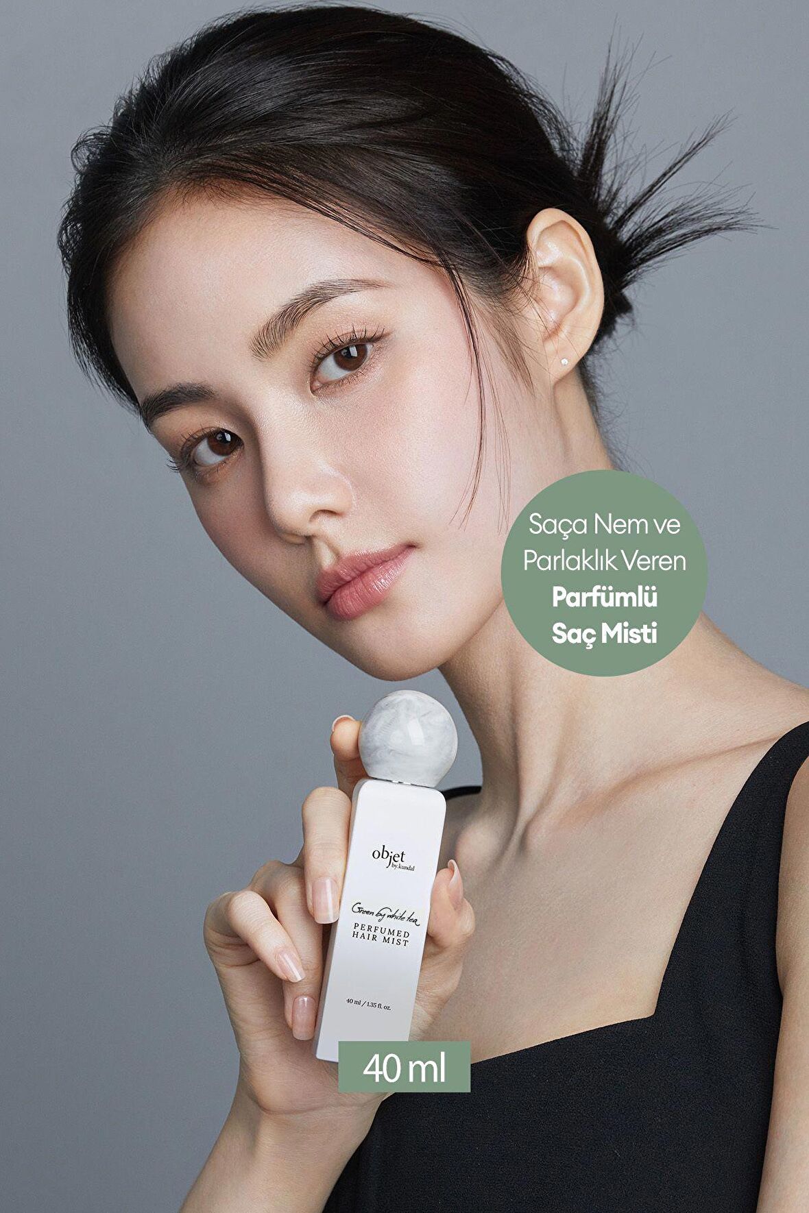 Nem ve Parlaklık Veren Parfümlü Saç Misti KUNDAL Perfumed Hair Mist40 ml (Green By White Tea)