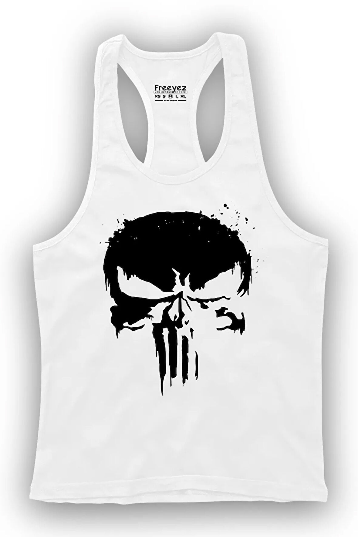 Punisher Gym Fitness Tank Top Pamuk Sporcu Atleti