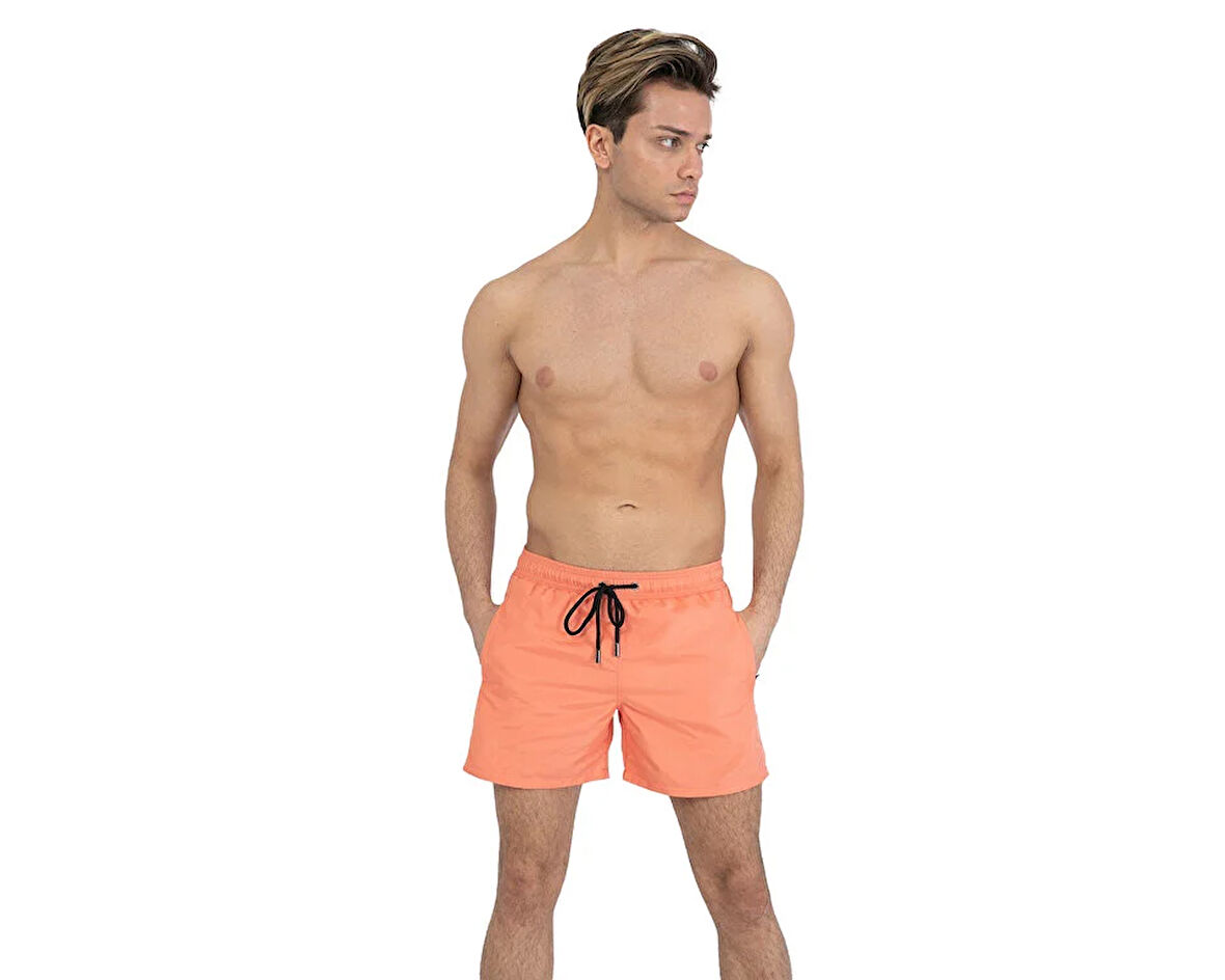 Miami Beach 301 Somon Duz Erkek Sort 301-SOMON-DUZ-ERKEK-SORT Erkek Şort Mayo Turuncu