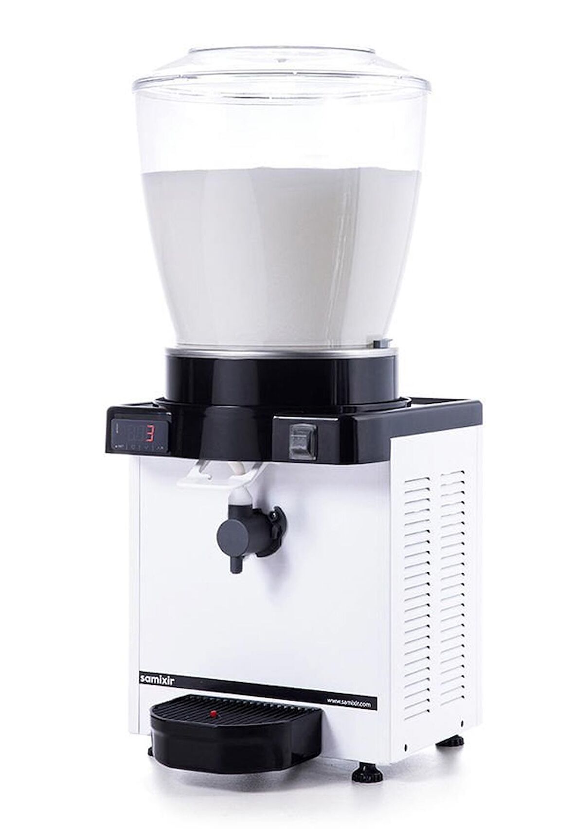 SAMIXIR KAM22 Panoramik Köpüklü Ayran Dispenseri  22 L Beyaz KAM22.DW