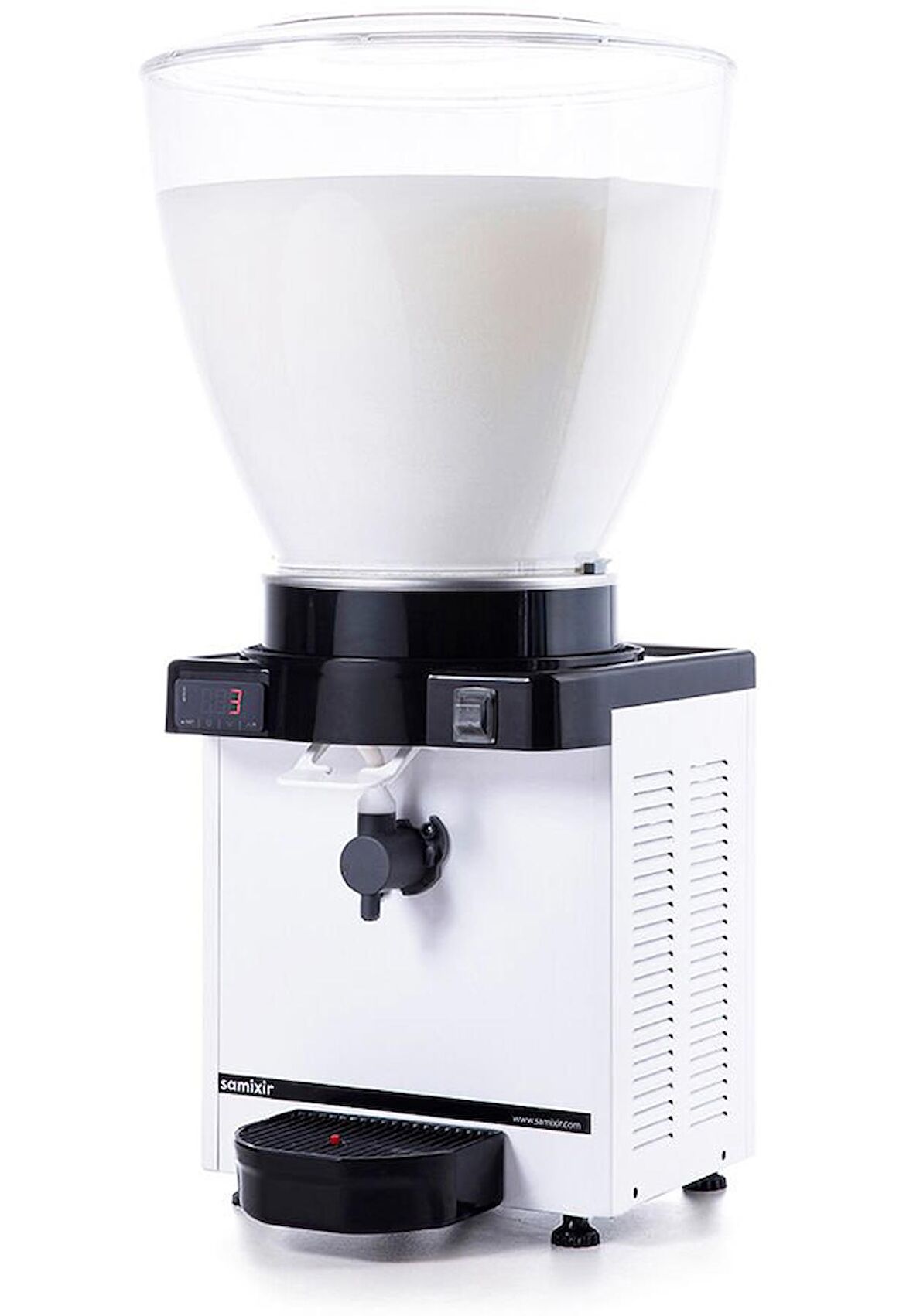 SAMIXIR KAM40 Panoramik Köpüklü Ayran Dispenseri  40 L Beyaz KAM40.DW