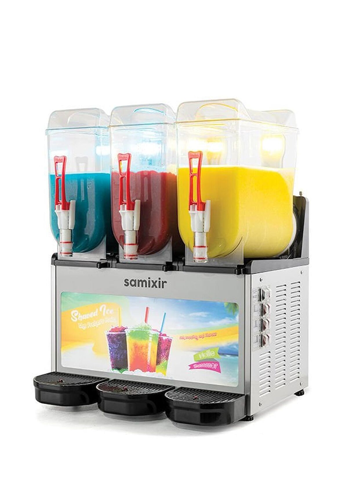 SAMIXIR Slush Triple Allure Meyve Suyu Dispenseri 12 L + 12 L + 12 L SLUSH36.IA