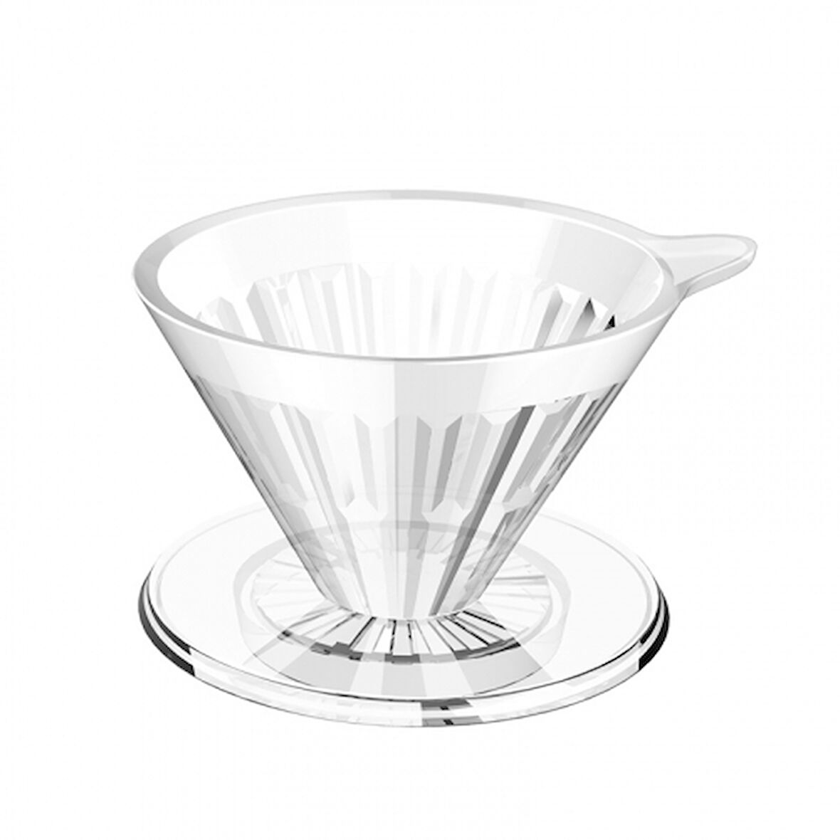 Timemore Plastik V60 Dripper Crystal Eye 02 (4 Fincan)