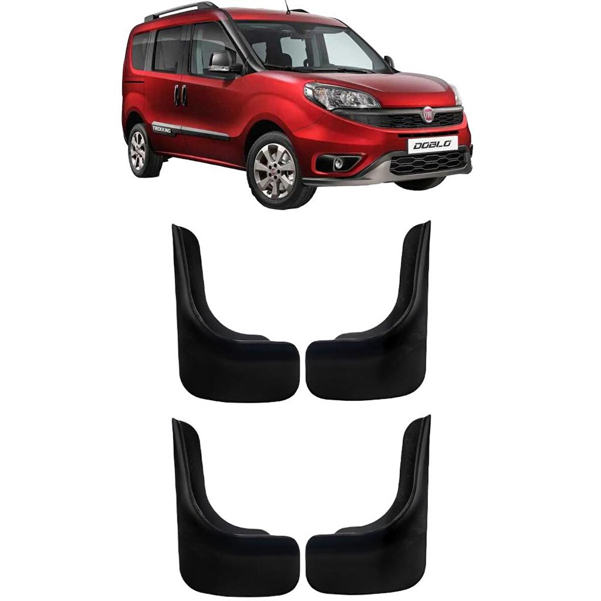 Fiat Doblo D4 4'lü Set (Ön ve Arka) Paçalık Çamurluk Tozluk DBL0UX002