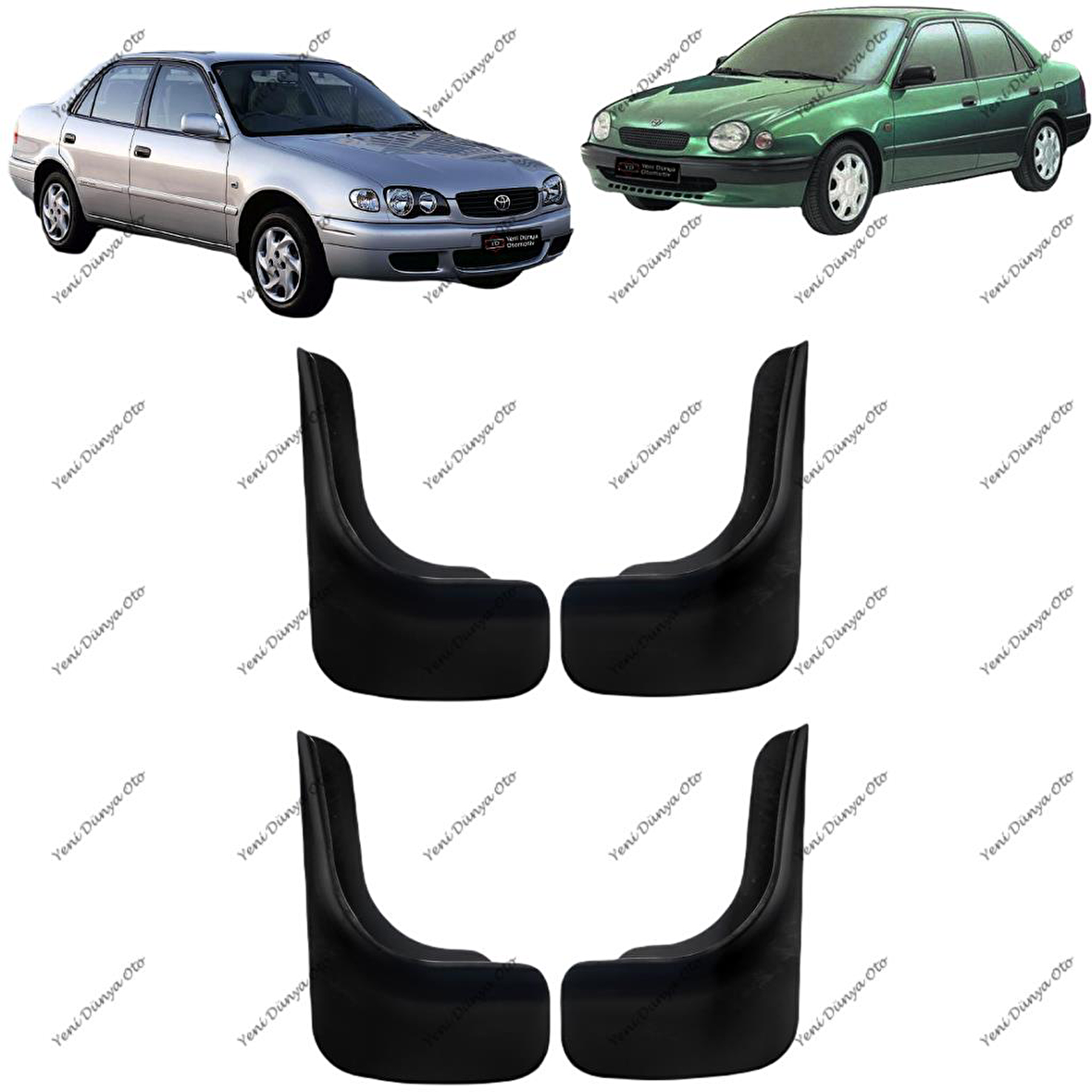 Toyota Corolla 1998-2002 4lü Paçalık Çamurluk Tozluk TYT0UX006