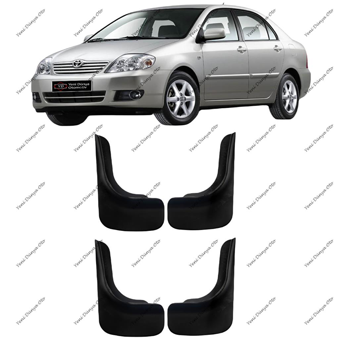 Toyota Corolla 2002-2006 4lü Paçalık Çamurluk Tozluk TYT0UX007