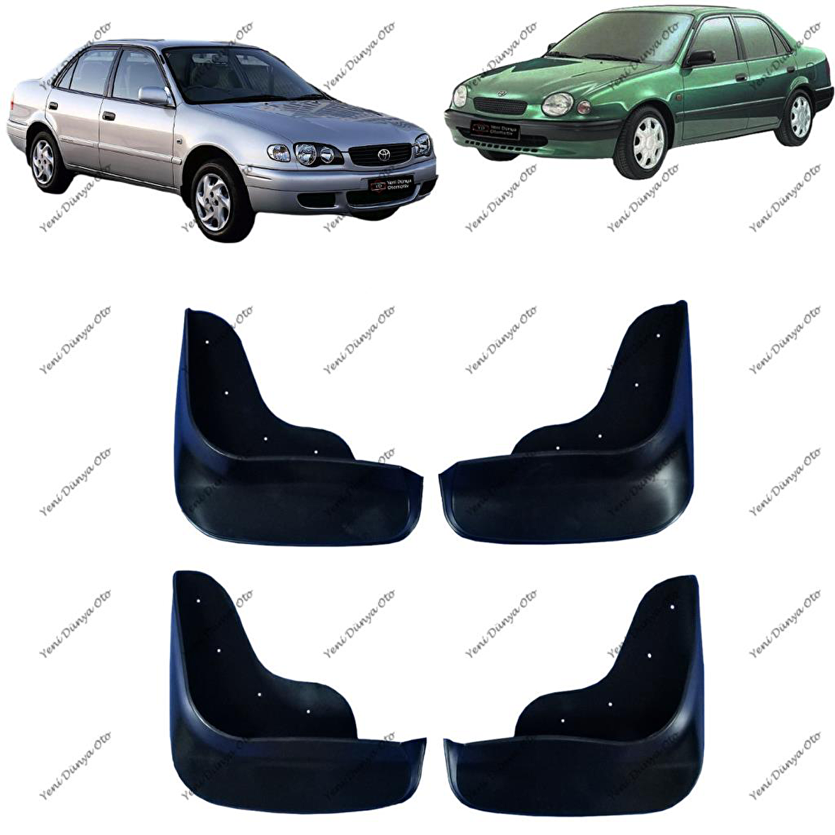 Toyota Corolla 1998-2002 4lü Paçalık Çamurluk Tozluk TYT0KX006