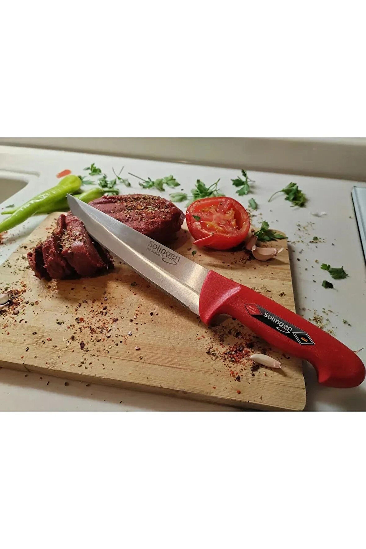 Solingen No:4 Kırmızı Kasap(ET) Bıçağı