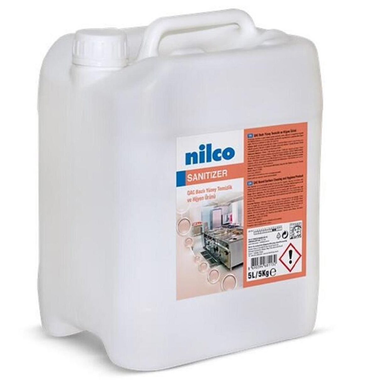 Nilco SANITIZER 5 L/5 KG QAC BAZLI YÜZEY TEMİZLİK VE HİJYEN ÜRÜNÜ